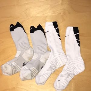 Nike Elite Hyper & Versatility Socks - Large - 2 Pairs
